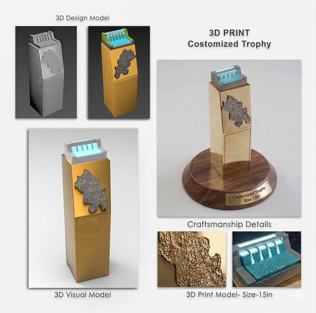 3d costomized tropy model